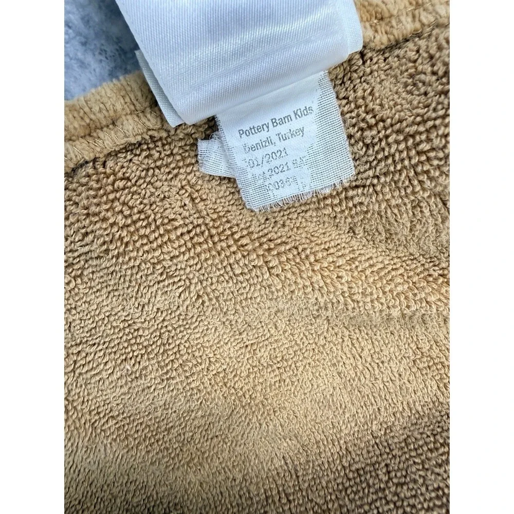 Pottery Barn Kids Bear Hooded Brown Towel Cozy